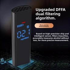 휴대용 음주 측정기 고정밀 음주 감지 장치 음주운전용 휴대용 알코올 측정기 호흡형, 02 Full screen voice (gray)