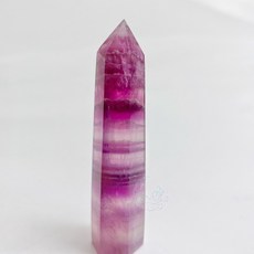 橘31 螢石柱 葡萄色系漸層 粉紫漸層 白紋漸層 環形千層, 1個