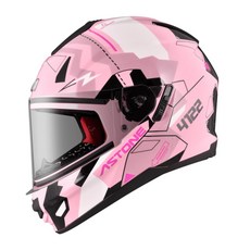 【PUPU SHOP】(現貨) ASTONE GTB606 BG6 粉紅 / 白 彩繪款 全罩式 安全帽 雙鏡片, 粉紅 / 白+加購五彩電鍍片,L