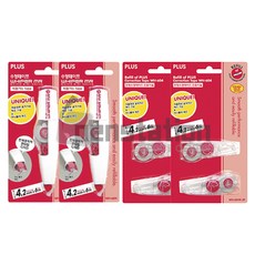플러스 수정테이프 WH-605/WH-604 리필 세트, 수정테이프 WH-604 2개+리필(2P)2개 세트