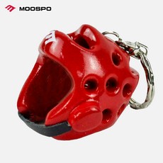 미니 헤드기어 열쇠고리 태권도 미니어처 키링 관원 도장 선물, 1개, 적색