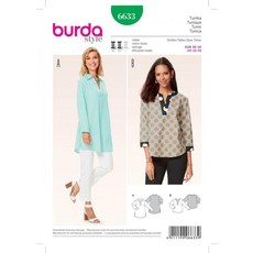 Burda 여성용 바느질 패턴 6633 튜닉 탑