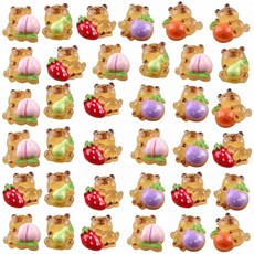 공예용 레진 참 100피스 Kawaii 귀여운 플랫 백 슬라임 벌크 소형 미니 아크릴 3D 플랫백 디코덴 DIY 헤어 클립 스크랩북 및 장식용아크릴 혼합 191361, 카피바라 혼합
