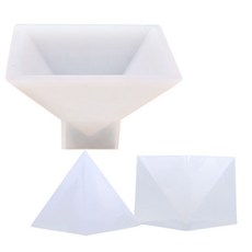 shangren 2 조각 대형 피라미드 모양 DIY 실리콘 금형 수지 에폭시 주조 보석 금형 공예 장식 도구 95mm/150mm, 화이트
