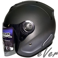 CBR S-90 RX-7 雙色安全帽, 1個, S(55~56cm), 平黑銀藍灰