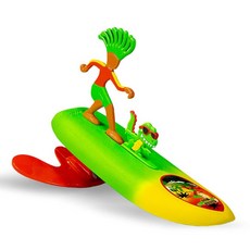 Surfer Dudes Legends & Surfer Pets 웨이브 파워 미니 서퍼 반려동물 및 서핑보드 해변 장난감 - 클라우드 9 코디 앤 스카이