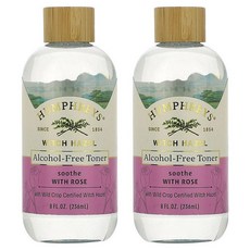 험프리즈 위치 하젤 알코올 - 프리 토너 수드 로즈, 2개, 236ml