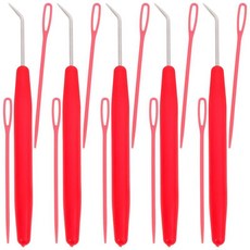 니팅 훅 뜨개질 바늘 가볍고 날카로운 끝 인체공학적 플라스틱 손잡이 스웨터 제작에 이상적, 1개