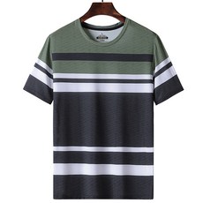 【冰感速幹】男士T恤 冰絲T恤 速幹T恤 運動T恤 條紋T恤 打底衫 夏季薄款 多色可選 運動休閒 健身跑步