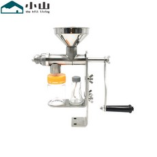 小山 不鏽鋼手動榨油機 家用小型花生芝麻壓榨機, 1個, 不鏽鋼手搖榨油機