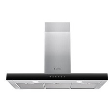 ARISTON 愛琴海廚房 義大利 黑色倒T型油煙機 AHBS 9.7F LTI X，原廠保固，強力吸油煙，保持廚房空氣清新, 不含安裝