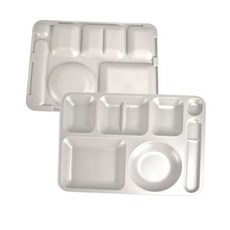 주방용품 업소용 빗살무늬 4찬 수저거치 멜라민 식판, 1개, 본상품선택