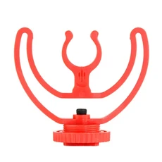 2022 Rode VideoMicro Me 마이크 용 Lyre 브래킷이있는 새 카메라 핫슈 쇼크 마운트, 01 빨간