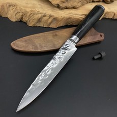 職匠 007 大馬士革 錘紋萬用小刀 刃長12.5cm, 1個, 單刀含黑內絨布刀夾