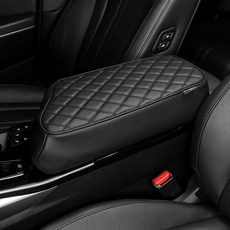 유투카 호환 K8 튜닝 콘솔 팔걸이 쿠션 자동차 가죽 팔쿠션 콘솔쿠션 프리미엄 메모리폼 신차 선물 용품, 블랙, 1개