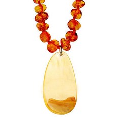 [골드앤실버] 꼬냑 바로크 치매 호박목걸이 어르신 목걸이 인식표 치매목걸이 보석목걸이 건강목걸이 이니셜 치매 어르신 목걸이 기념일 선물 건망증 치매 노인 목걸이 치매용품, 꼬냑 바로크 목걸이, 1개