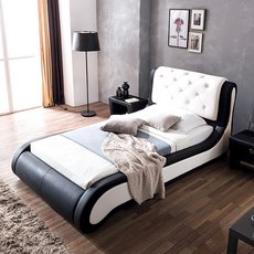 젠티스 베스트 슈퍼싱글 침대프레임 콜렉션 (매트선택), A. 비올라 (블랙) (프레임+컴포트매트)