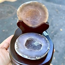 瑪瑙聚寶盆 原礦擺件 附木座 居家空間裝飾