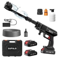 에어건 초강력에어건 제트건 초강력 크로스건 송풍기청소기 고압 와셔 무선 배터리 구동 자체 프라이밍 청소 건 4 가지 유형 노즐 거품 주입 정원 자동차 도구, 1)Set  미국, 1)Set