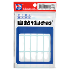 華麗牌WL-1007(13x38mm) 辦公室文件分類標記自黏貼紙, 白色, 1個, 210張
