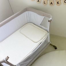 잘라코 항균 친환경 옥수수솜 아기 유아 침대 인견 쿨매트 태열방지 양면 패드 리안드림콧
