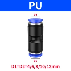 공압 피팅 PU PV PY PE PM PZA PK SA 4mm 10mm 플라스틱 호스 퀵 커플링 파이프 연결구, 01 1Pcs, 01 10mm, 08 PU