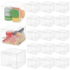 20개 투명 PVC 사탕 상자 선물 포장박스 10x10x8cm