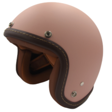 日光優選 特霧漆面復古文青安全帽 經典素色半罩3/4安全帽 霧面騎士帽 多色可選, 特霧玫瑰(超取2頂)