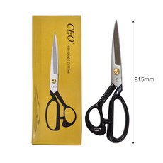 CEO 재단가위 원단가위 재봉 수예 코팅손잡이 (다섯사이즈), 8"(200mm), 1개