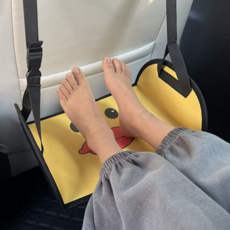 차량용 발 받침대 휴대용 접이식 사무실 뒷좌석 다리 지지대 책상용 발판 캠핑용 용품, 옐루우