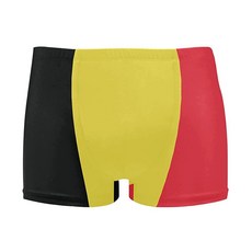 Dallonan 남성용 수영 복서 브리프 미국 국기 빠른 건조 운동용 수영복 벨기에