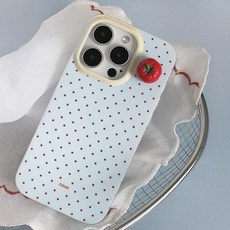 플러터 통통 레드 도트 귀여운 토마토 입체 핸드폰케이스