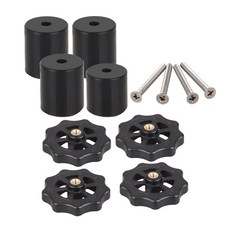 3DSWAY 3D 프린터 부품 M3 M4 베드 너트 스프링 나사 레벨링 키트 CR 10 엔더 3 용 가열 레벨 액세서리, 4.Black Silicone Kit