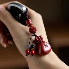 이레오몰 경면주사 복주머니 열쇠고리 키링 L-0054