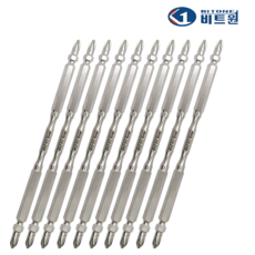 비트원 십자 양용 토션 드라이버 비트 슬림형 PH2 X 150mm S-POWER, 10세트