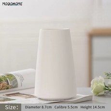 臺南出貨 創意簡約白色陶瓷花瓶，客廳桌子擺件，電視櫃花飾, L【輸氣】