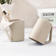 무식이네 스윗클린 물빠짐 거꾸로 양치컵, 오트밀, 2개