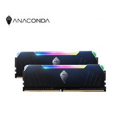 ANACOMDA 巨蟒 ET DDR4 3200 16GBx2 RGB 電競記憶體 矮版40mm 桌機專用, 1個, 黑 32GB(16GBx2, 高4cm)