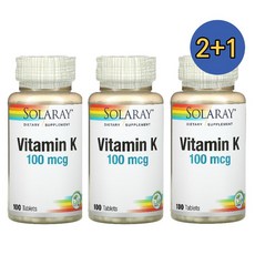 솔라레이 비타민케이 vitamin K 필로퀴논 100mcg 100정 3통