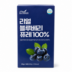 뉴트리너스 리얼 블루베리 퓨레 안토시아닌 풍부한 눈건강 식이섬유 가득한 슈퍼푸드 항산화식품, 28개, 20g