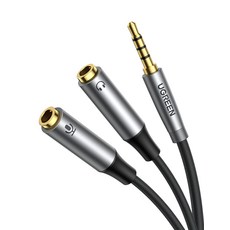 UGREEN 3.5mm 3.5mm Hi-Fi PS4Xbox one 20CM 오디오 분배 케이블 4극TRRS 마이크+헤드폰, 1개