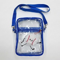 퍼거스 야구 직관 가방 pvc 투명 크로스백 흠뻑쇼 워터밤 덕질 물놀이 미니 사각 크로스백, 1개, 블루