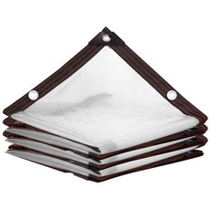 투명 방수포 비닐 하우스 천막 덮개 캠핑 2m x 3m 테두리 펀칭, B.2m x 4m 테두리 펀칭, 2m x 4m 테두리 천공