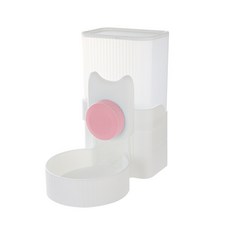 自動餵食器 寵物飲水器 兩用可掛籠, 淺梅粉,餵食器, 1個