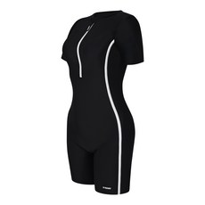 [M-3XL] 누이브 여성용 웨이브 3부 반팔 수영복