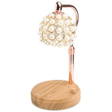洛帆晞Rofancy 實木定時融蠟燈-奢華珍珠 融蠟燈 香氛燈 融燭燈 定時調光 實木底座 珍珠燈罩, 珍珠色