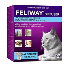FELIWAY 貓咪費洛蒙插電組 安定情緒 減少亂抓亂尿 30天入門組 48ml, 1個, 貓草