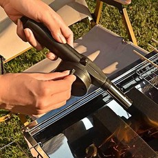 숯 점화용 송풍기 핸들 조립식 금속 점화 휴대용 캠핑 바베큐 장작 조립식 금속 바람 용품 휴대+커머스연구소Shop, 빠른배송