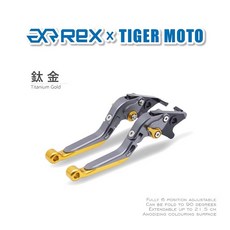 EXPREX x TIGER MOTO HONDA CBR954RR 可折疊式煞車離合器拉桿 6段調整 延長設計 鈦金, 1個