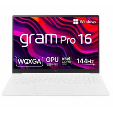 LG전자 2024 그램 Pro 16 코어 Ultra7 인텔 Arc, 에센스화이트, 256GB, 16GB, WIN11 Home, 16Z90SP-GA7CK